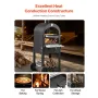 Outdoor Pizza Oven, 12" Pellet Fire Ovens, 2-Layer Pizza Oven Wood Fired, Wood Burning Outdoor Pizza-Oven with 2 Removable Wheel