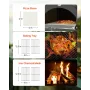 Outdoor Pizza Oven, 12" Pellet Fire Ovens, 2-Layer Pizza Oven Wood Fired, Wood Burning Outdoor Pizza-Oven with 2 Removable Wheel