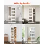 VEVOR Sliding Pocket Door, 765 x 2035 mm, 5-Lite Frosted Glass Single Sliding Door with Hardware Kit, Sturdy Solid Wood & MDF Po