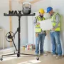 VEVOR 3353 mm Gipspladeløft, Heavy Duty 68 kg Sheetrock-hejs med justerbar teleskoparm, låsbare hjul, Gipspladeløfter