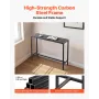 Outdoor Bar Table, 120 x 37.5 cm Patio Bar Table, Waterproof Top & Sturdy Metal Frame, Rectangle Counter Height Dining Tables, O