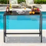 udendørs barbord, 120 x 37,5 cm gårdhave barbord, vandtæt top &