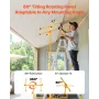3353mm Drywall Lift, Heavy-Duty 68 kg Sheetrock Hoist with Adjustable Telescoping Arm, Lockable Wheels, Drywall Lifter Panel Jac