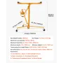 3353mm Drywall Lift, Heavy-Duty 68 kg Sheetrock Hoist with Adjustable Telescoping Arm, Lockable Wheels, Drywall Lifter Panel Jac