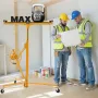 3353mm Drywall Lift, Heavy-Duty 68 kg Sheetrock Hoist with Adjustable Telescoping Arm, Lockable Wheels, Drywall Lifter Panel Jac