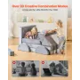 modulær børnelegesofa, sektionssofa til småbørn med armlæn, 28D