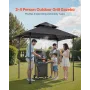 Grillpavillon, 2,43 x 1,5 m udendørs grillpavillon med