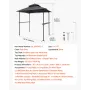 Grillpavillon, 2,43 x 1,5 m udendørs grillpavillon med