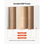 Sliding Closet Door, 1219mm (Double 635mm) x 2032 mm, 5-Lite Frosted Glass Bypass Sliding Doors with Hardware Kit, Solid Wood & 