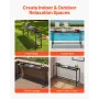 VEVOR Outdoor Bar Table, 160 x 37.5 cm Patio Bar Table, Waterproof Top & Sturdy Metal Frame, Rectangle Counter Height Dining Tab