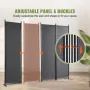 Room divider 4-panel foldning privatlivsskærm 88.2 "x11.8"