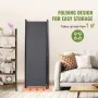 Room divider 4-panel foldning privatlivsskærm 88.2 "x11.8"