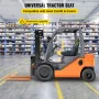 Universal Tractor Seat Replacement, Compact High Back Mower Seat Pair, Black Vinyl Forklift Seat, Central Drain Hole Skid Steer 