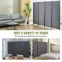 Room divider 4-panel foldning privatlivsskærm 88.2 "x11.8"