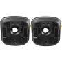 Universal Tractor Seat Replacement, Compact High Back Mower Seat Pair, Black Vinyl Forklift Seat, Central Drain Hole Skid Steer 