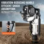 37.77cc Gas-Powered T Post Driver, 4-Stroke Engine Gasoline Fence Piling Pounder, with 2 Post Driving Head(55/70 mm) , 1000W Por