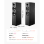 VEVOR Passive Floorstanding Speakers, 2-Way, Floor-Standing Tower Speakers with 25.4 mm Tweeter, Dual 165.1 mm Woofers, 400W Pea