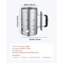VEVOR Trækul Skorstensstarter, 1,8 kg Kulpejs med stor kapacitet, Heavy Duty BBQ Stål Skorstensstarter til Kulgrill og