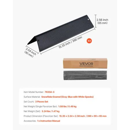 Flavorizer Bars, 39 cm grillerstatningsdel, til Weber Spirit I