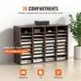 Literature Organizers, 36 Compartments Office Mailbox with Adjustable Shelves, Wood Literature Sorter 39.3x12x26.8 inches for Of