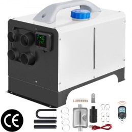 Diesel luftvarmer, 5 kW parkeringsvarmer, alt sammen i en 12V lastbilvarmer, fire udløbshuller, med LCD -switch,