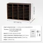 Literature Organizers, 36 Compartments Office Mailbox with Adjustable Shelves, Wood Literature Sorter 39.3x12x26.8 inches for Of