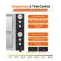 VEVOR Pizzaovn Elektrisk, 18" dobbeltdækket kommerciel pizzaovn med bordplade, 842°F Maks. temperatur, indendørs pizzamaskine