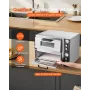 VEVOR Pizzaovn Elektrisk, 18" dobbeltdækket kommerciel pizzaovn med bordplade, 842°F Maks. temperatur, indendørs pizzamaskine