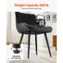 Modern Dining Room Accent Chairs Set of 4, Upholstered Fabric Side Chair for Dining Tables, Space-Saving Kitchen Table Chair wit