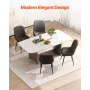 VEVOR Moderne Spisestue Accent Stole Sæt med 4, Sidestol i polstret stof til spiseborde, Pladsbesparende Køkkenbord Cha