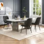 Modern Dining Room Accent Chairs Set of 4, Upholstered Fabric Side Chair for Dining Tables, Space-Saving Kitchen Table Chair wit