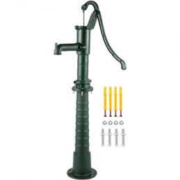 Hand Water Pump w/ Stand, 15.7 x 9.4 x 51.6 inch Pitcher Pump& 26 inch Pump Stand w/ Pre-set 1/2" Holes for Easy Installation,