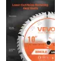 Circular Saw Blade, 254 mm Diameter, 50 Sharp Alloy Teeth, 15.875 mm Arbor, Fine Finish, Wood Cutting Blade for Circular Saw, wi