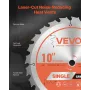 VEVOR Circular Saw Blade, 254 mm Diameter, 24 Sharp Alloy Teeth, 15.875 mm Arbor, Fine Finish, Wood Cutting Blade for Circular S