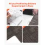 Carpet Tiles Reusable 610x610 mm, 24 PCS Modular Carpet Square