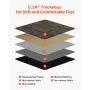Carpet Tiles Reusable 610x610 mm, 24 PCS Modular Carpet Square