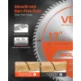 VEVOR Circular Saw Blade, 305 mm Diameter, 80 Sharp Alloy Teeth, 25.4 mm Arbor, Fine Finish, Wood Cutting Blade for Circular Saw