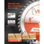 VEVOR Circular Saw Blade, 203 mm Diameter, 42 Sharp Alloy Teeth, 25.4mm Arbor, Fine Finish, Wood Cutting Blade for Circular Saw,