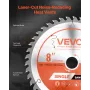 VEVOR Circular Saw Blade, 203 mm Diameter, 42 Sharp Alloy Teeth, 25.4mm Arbor, Fine Finish, Wood Cutting Blade for Circular Saw,
