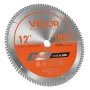 VEVOR Circular Saw Blade, 305 mm Diameter, 100 Sharp Alloy Teeth, 25.4 mm Arbor, Fine Finish, Aluminum Cutting Blade for Circula