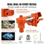 Fuel Transfer Pump, 12V DC 20 GPM 1/4 HP, Gasoline Extractor Pump with Automatic Nozzle, Discharge Hose & Suction Pipe for Gasol