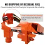 Fuel Transfer Pump, 12V DC 16 GPM 1/4 HP, Gasoline Extractor Pump with Automatic Nozzle, Discharge Hose & Suction Pipe for Gasol