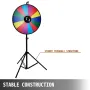 61 cm Color Prize Wheel Tripod Floor Stand Color Prize Wheel 14 Slots Dry Ease Fortune Spinner Fortune Spinning Game
