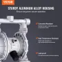 Air Operated Double Diaphragm Pump, 44GPM, Max 115PSI Air Waste Oil Pneumatic Transfer Pump with 2 Extra Diaphragms, 3.8cm Inlet