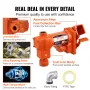 Fuel Transfer Pump, 12V DC 20 GPM 1/4 HP, High Flow Cast Iron Gasoline Extractor Pump with Fuel Collection Box Design for Gasoli