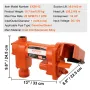 Brændstofoverførselspumpe, 12V DC 20 GPM 1/4 HK, High Flow