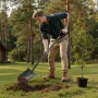 Square Shovel, 122 cm Heavy-Duty Flat Shovel, Transfer Shovels with Alloy Steel Blade and Non-Slip D-Handle, Detachable and Easy
