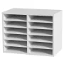Literature Organizers, 12 Compartments Office Mailbox with Adjustable Shelves, Wood Literature Sorter 51.8 x 30.5 x 40.9 cm for 