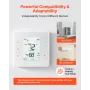 VEVOR 7-Day Programmable Thermostat, Home Thermostats for Heat Pump,Air Conditioner,Underfloor Heating, LED Screen with Backligh
