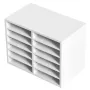 Literature Organizers, 12 Compartments Office Mailbox with Adjustable Shelves, Wood Literature Sorter 51.8 x 30.5 x 40.9 cm for 